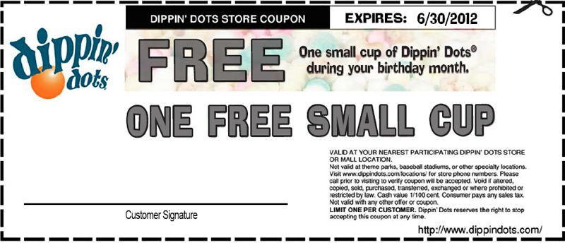 Dippin' Dots: Free Small Cup Printable Coupon