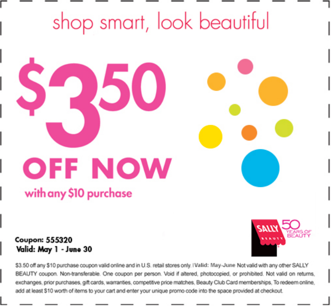 Sally Beauty Supply: $3.50 off $10 Printable Coupon