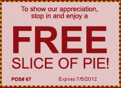 Coco's Bakery: Free Slice of Pie Printable Coupon