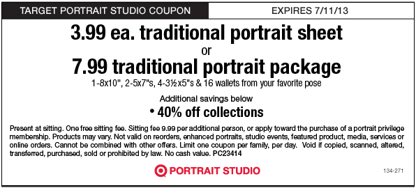 Target.com: $3.99 Portrait Printable Coupon