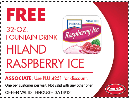 Kum & Go: Free Hiland Raspberry Ice Printable Coupon