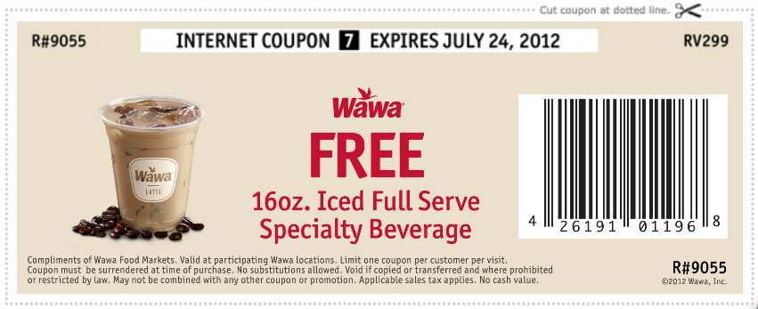 Wawa: Free Iced Specialty Beverage Printable Coupon