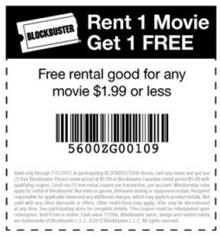 Blockbuster: Free Rental Printable Coupon