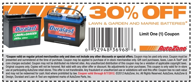 Autozone Battery Mail In Rebate