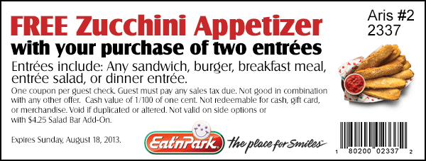 Eat'n Park Promo Coupon Codes and Printable Coupons