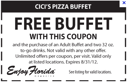CiCi's Pizza: Free Buffet Printable Coupon