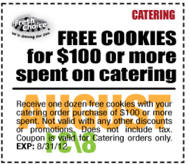 Fresh Choice: Free Cookies Printable Coupon