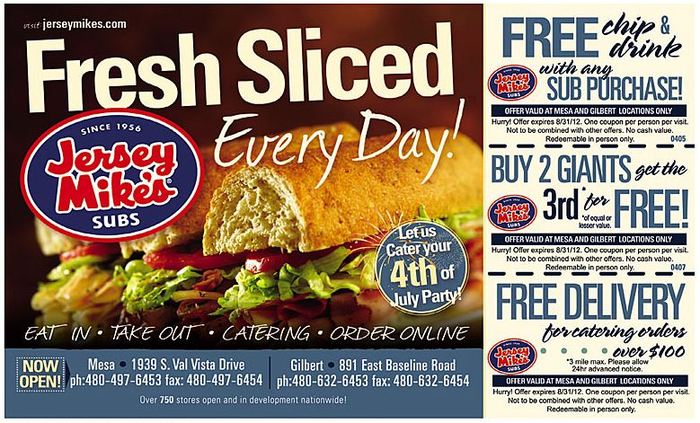 jersey mike's buy 2 giants get one free