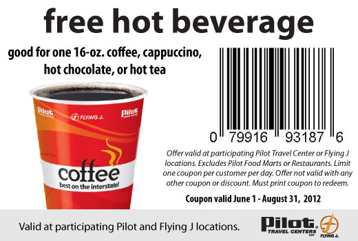 Pilot Travel Centers: Free Hot Beverage Printable Coupon