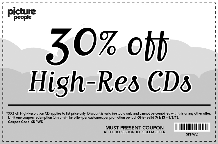 Picture People: 30% off High-Res CDs Printable Coupon