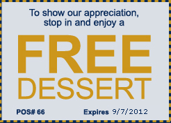 Carrows: Free Dessert Printable Coupon