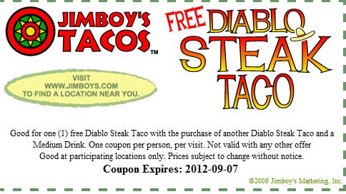 Jimboys Tacos: Free Steak Taco Printable Coupon