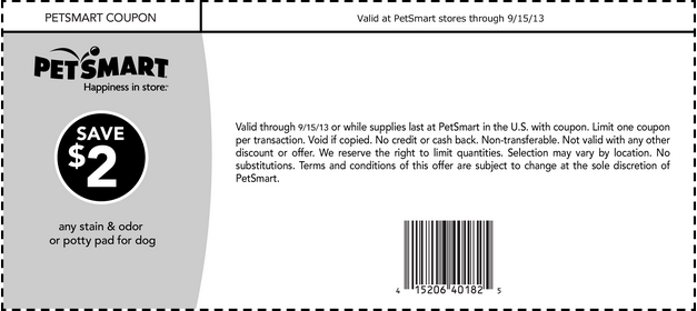 PetSmart: $2 off Stain Pad Printable Coupon