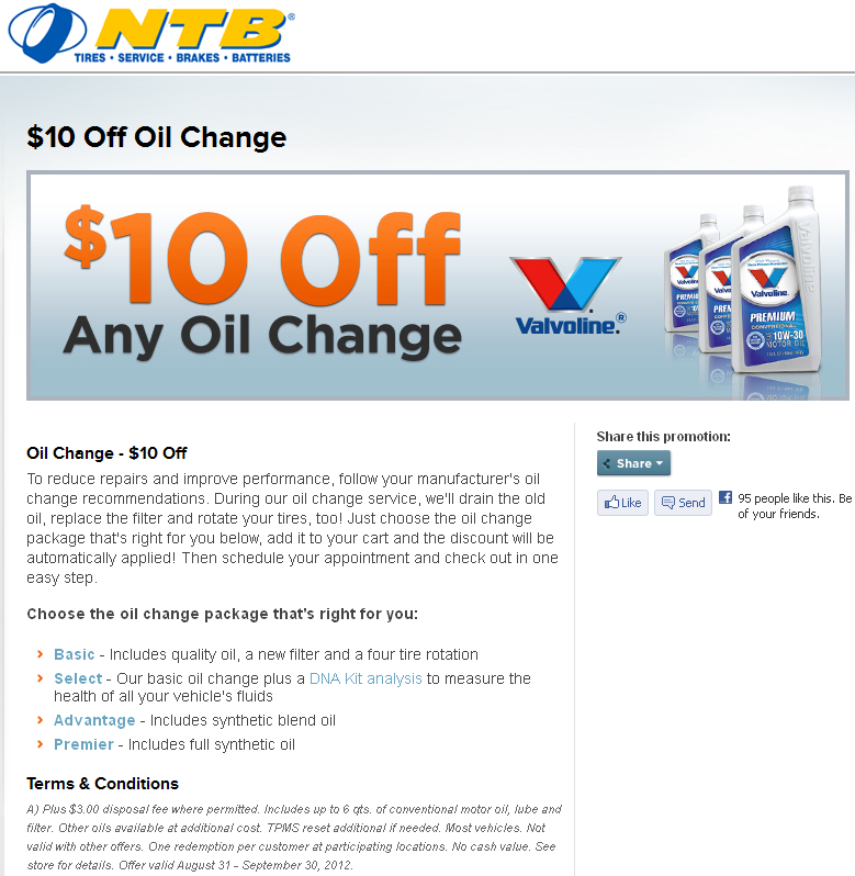 NTB Tire Promo Coupon Codes and Printable Coupons