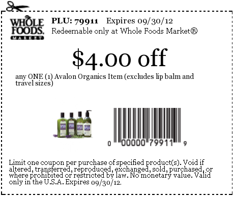 Whole Foods: $4 off Avalon Item Printable Coupon