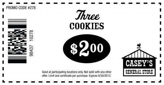 Caseys General Store: $2 Cookies Printable Coupon