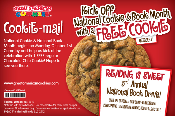 Great American Cookies Promo Coupon Codes and Printable Coupons