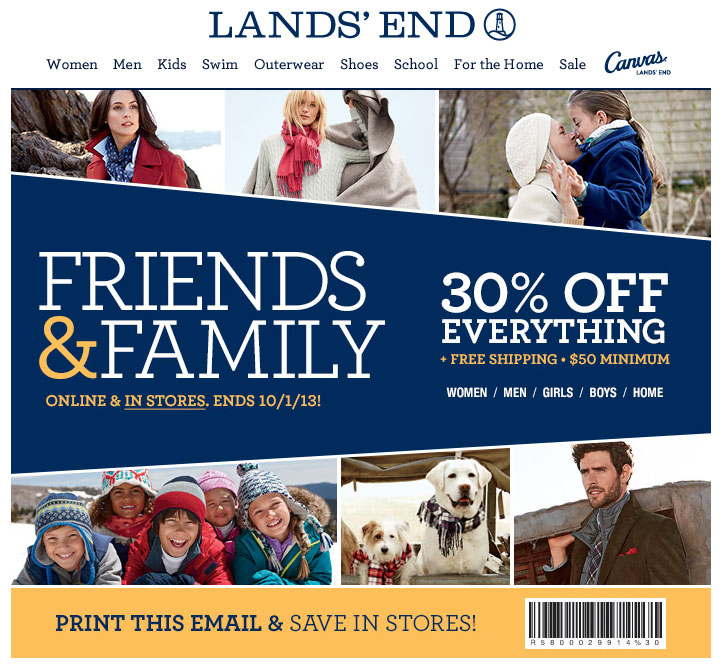 Lands End Promo Coupon Codes and Printable Coupons