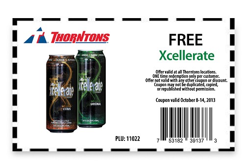 Thorntons: Free Xcellerate Printable Coupon