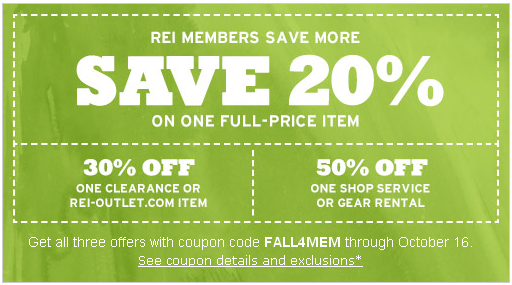 REI Promo Coupon Codes and Printable Coupons