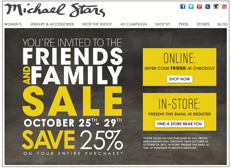 Michael Stars: 25% off Printable Coupon