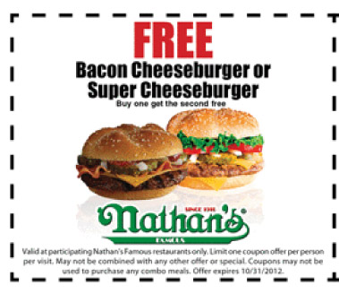 Nathan's Famous: BOGO Free Cheeseburger Printable Coupon