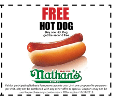 Nathan's Famous: BOGO Free Hot Dog Printable Coupon