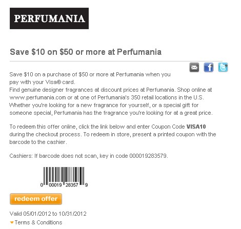 Perfumania Promo Coupon Codes and Printable Coupons