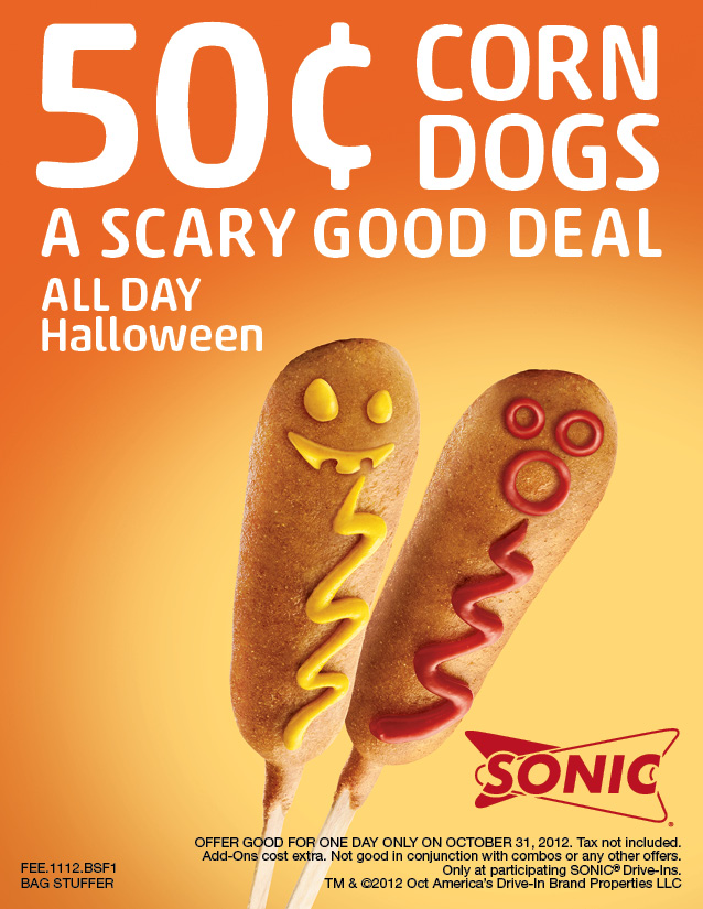Sonic: $.50 Corn Dogs Printable Coupon