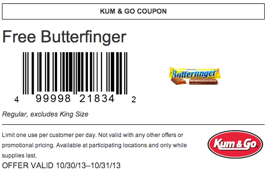 Kum & Go: Free Butterfinger Printable Coupon