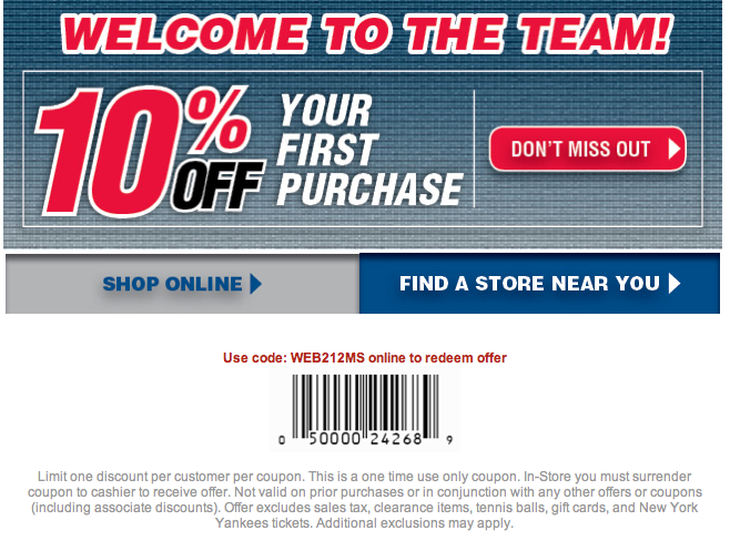 Modell's Sporting Goods Promo Coupon Codes and Printable Coupons