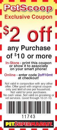 Pet-Supermarket Promo Coupon Codes and Printable Coupons