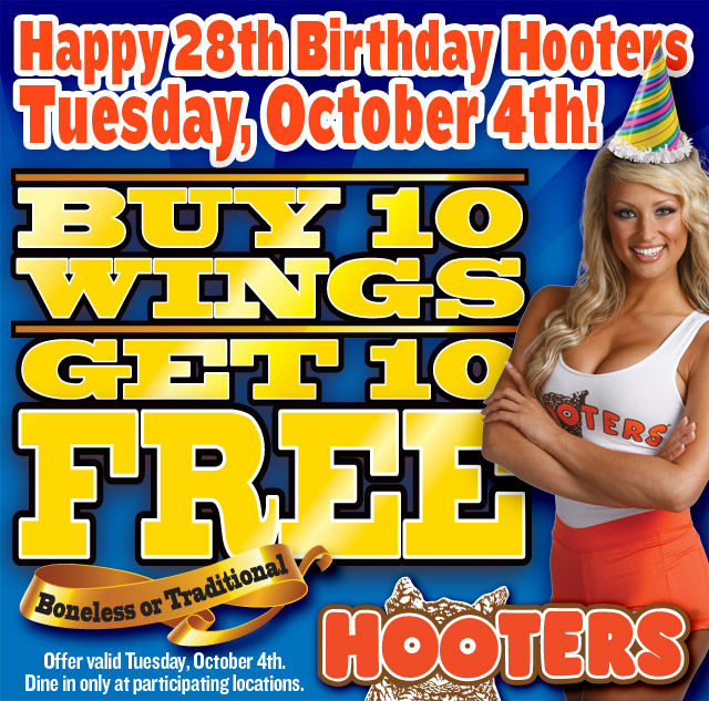 Hooters Promo Coupon Codes and Printable Coupons