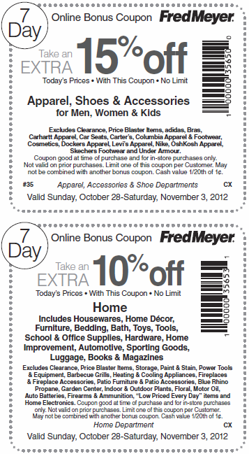 Fred Meyer Promo Coupon Codes and Printable Coupons