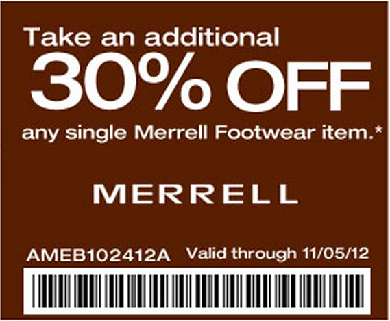 Any Mountain: 30% off Merrell Printable Coupon