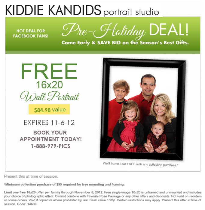 Kiddie Kandids: Free Wall Portrait Printable Coupon