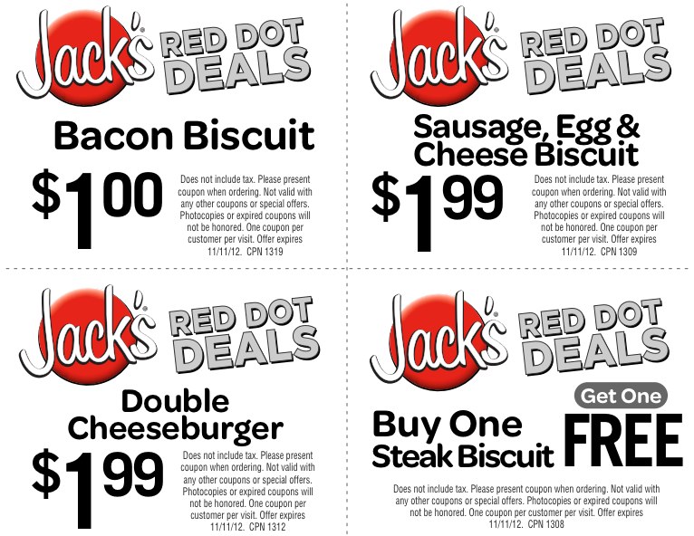 Jack's Family Restaurant: 4 Printable Coupons