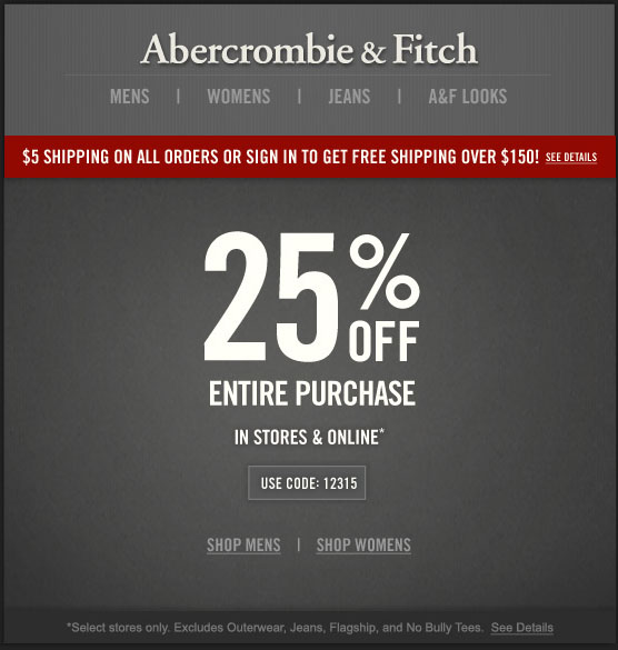 abercrombie 25 off coupon