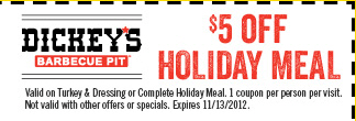 Dicky's Barbecue Pit: $5 off Meal Printable Coupon