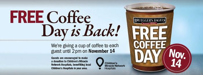 Bruegger's Bagels: Free Coffee Printable Coupon