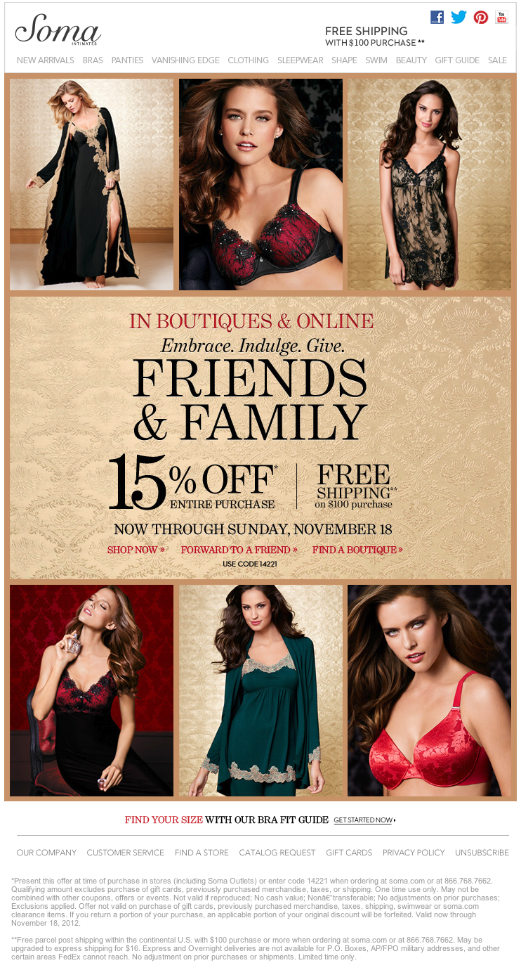 Soma Intimates Promo Coupon Codes and Printable Coupons