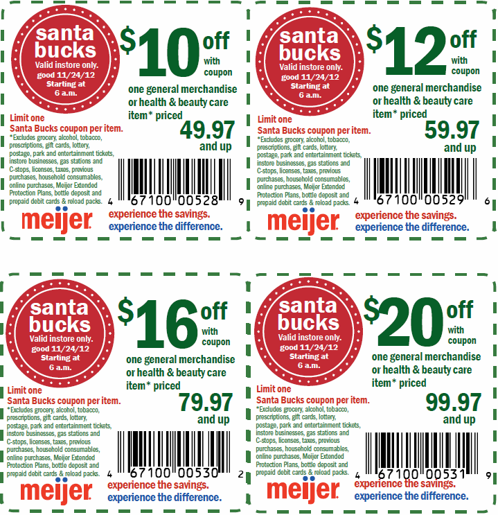 Meijer: $10-$20 off Printable Coupon