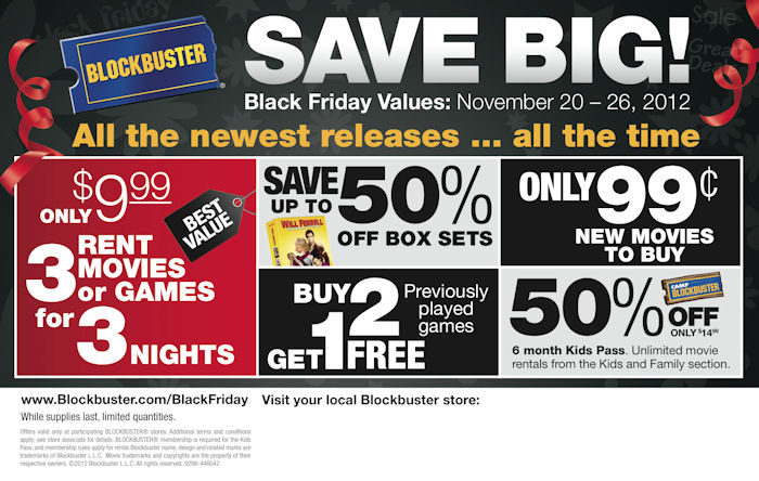 Blockbuster Promo Coupon Codes and Printable Coupons
