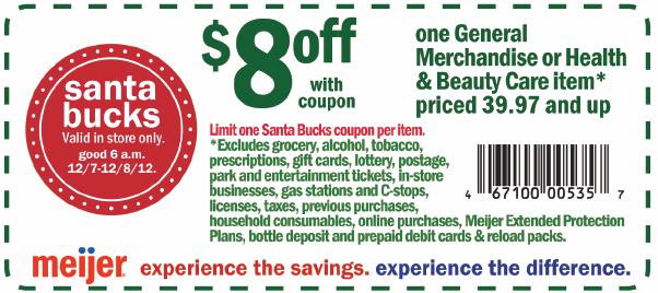 Meijer: $8 off Printable Coupon