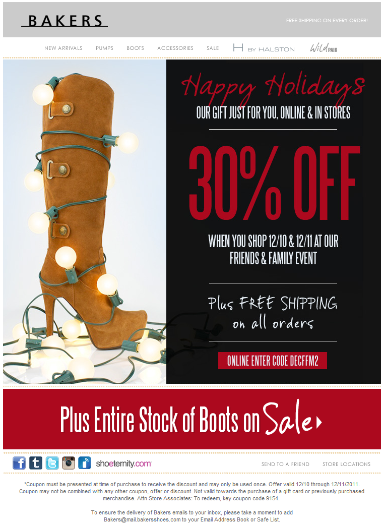 Bakers Shoes Promo Coupon Codes and Printable Coupons