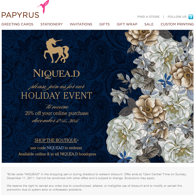 Papyrus: 20% off Holiday Printable Coupon