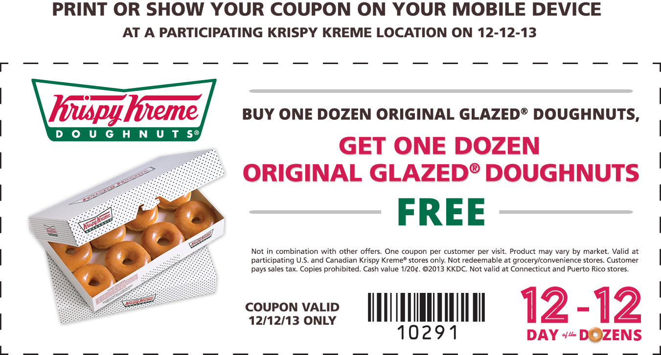 Krispy Kreme Promo Coupon Codes and Printable Coupons