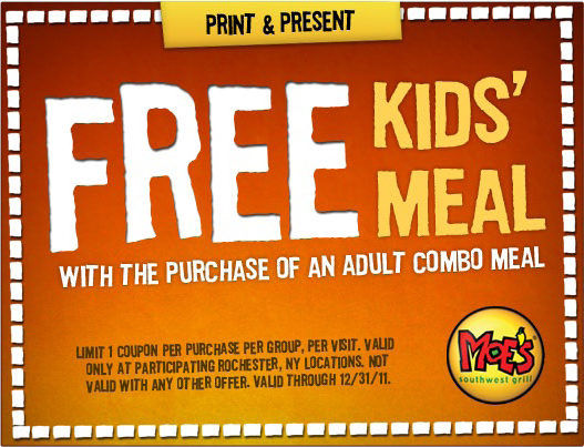Moe's Southwest Grill Promo Coupon Codes and Printable Coupons