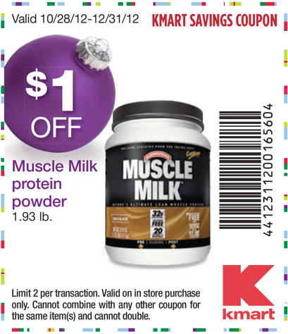 Kmart: $1 off Muscle Milk Printable Coupon