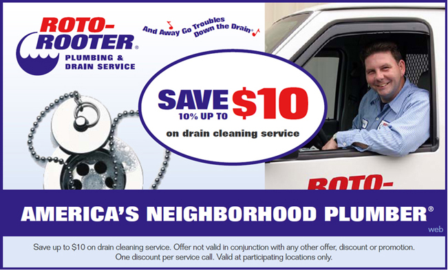 Roto Rooter: 10% off Printable Coupon